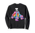 Roller Skates Rainbow Derby Skater Sweatshirt - Unique Graphic Unisex - T-Shirt, Sweatshirt, Hoodie