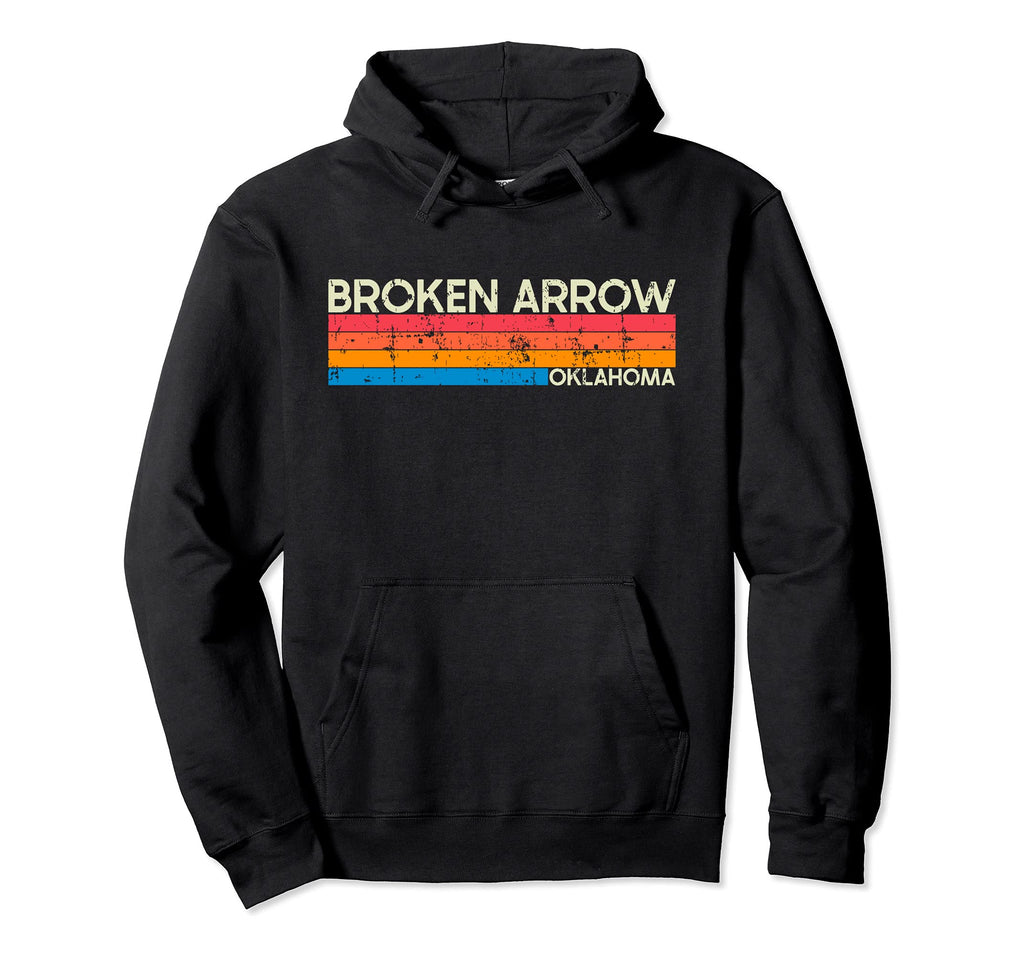 Broken Arrow Oklahoma Distressed Hoodie - Aesthetic Graphic Men Women - T-Shirt, Sweatshirt, Hoodie