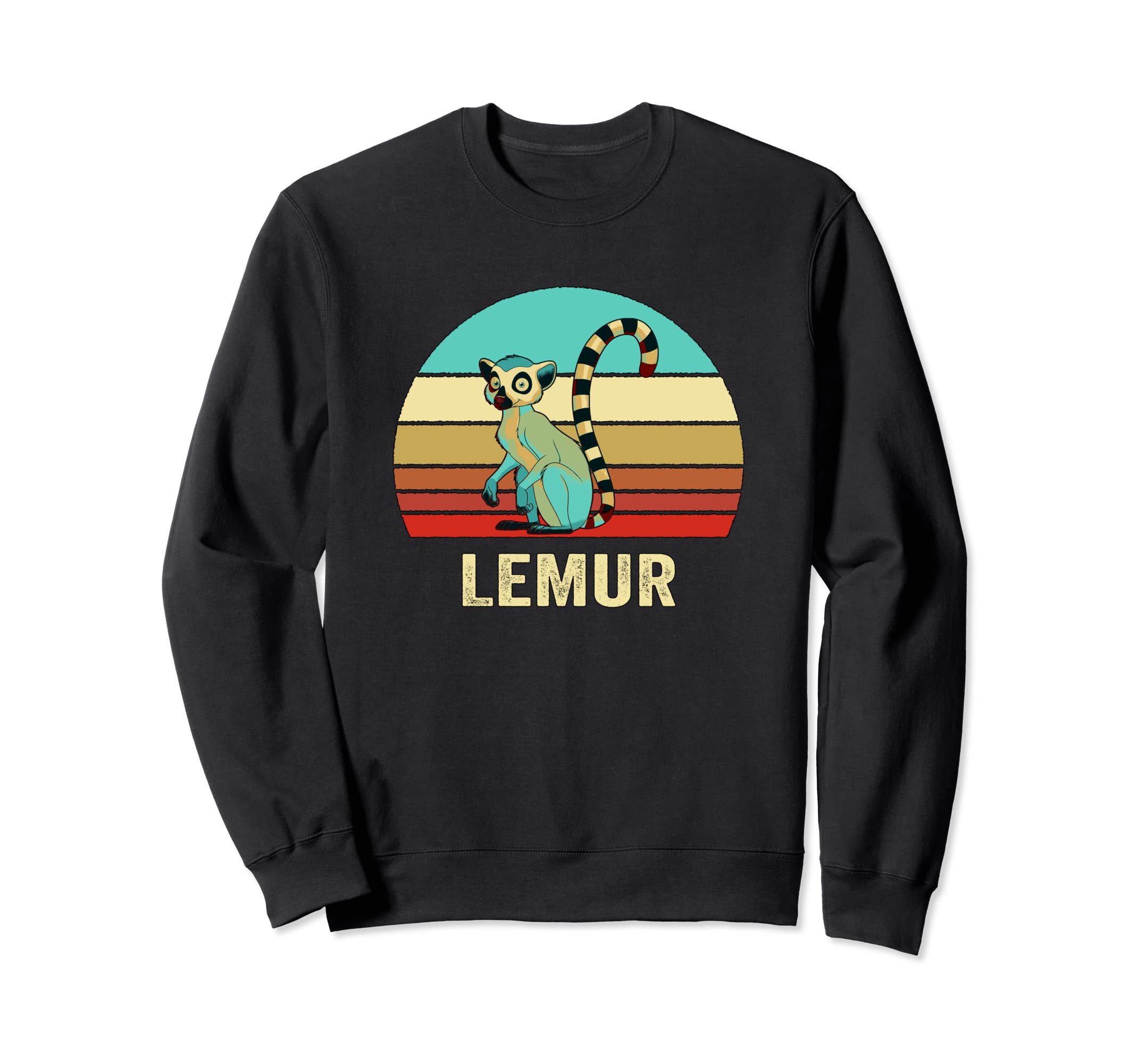 Sunset Lemur Sweatshirt - Streetwear Style for Adults - T-Shirt, Sweatshirt, Hoodie