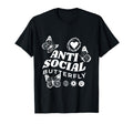 Anti Social Butterfly Heart Butterfly T-Shirt - Aesthetic Graphic Men Women - T-Shirt, Sweatshirt, Hoodie