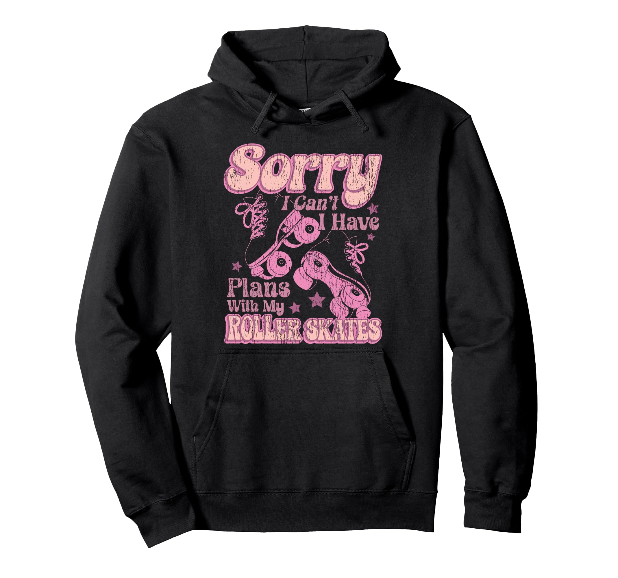 Roller Skating Skate 1970S Sorry I Hoodie - Novelty Apparel for Adults - T-Shirt, Sweatshirt, Hoodie