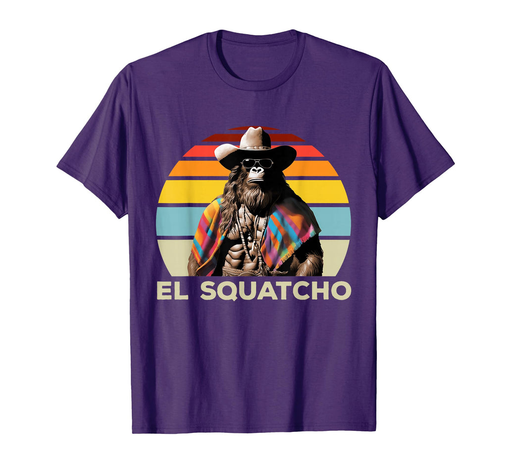 El Squatcho Mexican Cowboy Bigfoot Funny T-Shirt - Graphic Print Men Women - T-Shirt, Sweatshirt, Hoodie