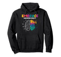 Embrace Neurodiversity Autism Adhd Asd Hoodie - Minimalist Print Men Women - T-Shirt, Sweatshirt, Hoodie