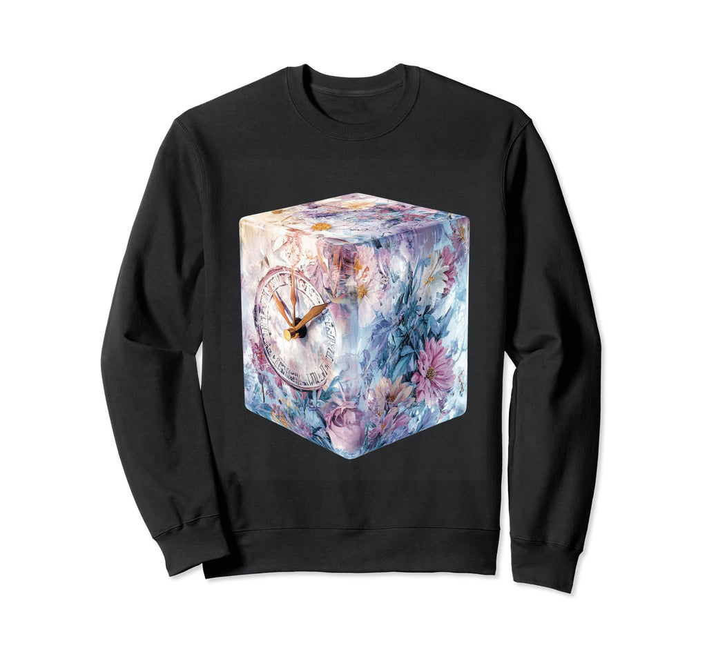 Floral Artwork Nostalgic Sweatshirt - Graphic Print for Adults - T-Shirt, Sweatshirt, Hoodie