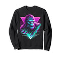 Synthwave Bigfoot 80S Aesthetic Sweatshirt - Custom Art Print Men Women - T-Shirt, Sweatshirt, Hoodie