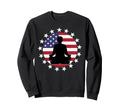 Patriotic Yoga Pose American Flag Sweatshirt - Novelty Apparel for Adults - T-Shirt, Sweatshirt, Hoodie