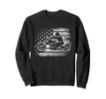 Motorcycle Usa Flag Biker Sweatshirt - Novelty Apparel for Adults - T-Shirt, Sweatshirt, Hoodie