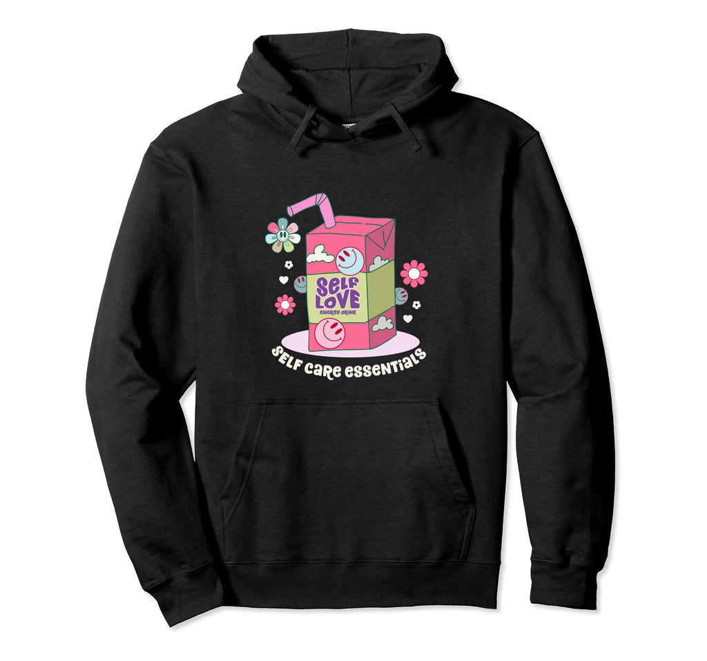 Self Care Essentials Self Love Hoodie - Aesthetic Graphic for Adults - T-Shirt, Sweatshirt, Hoodie