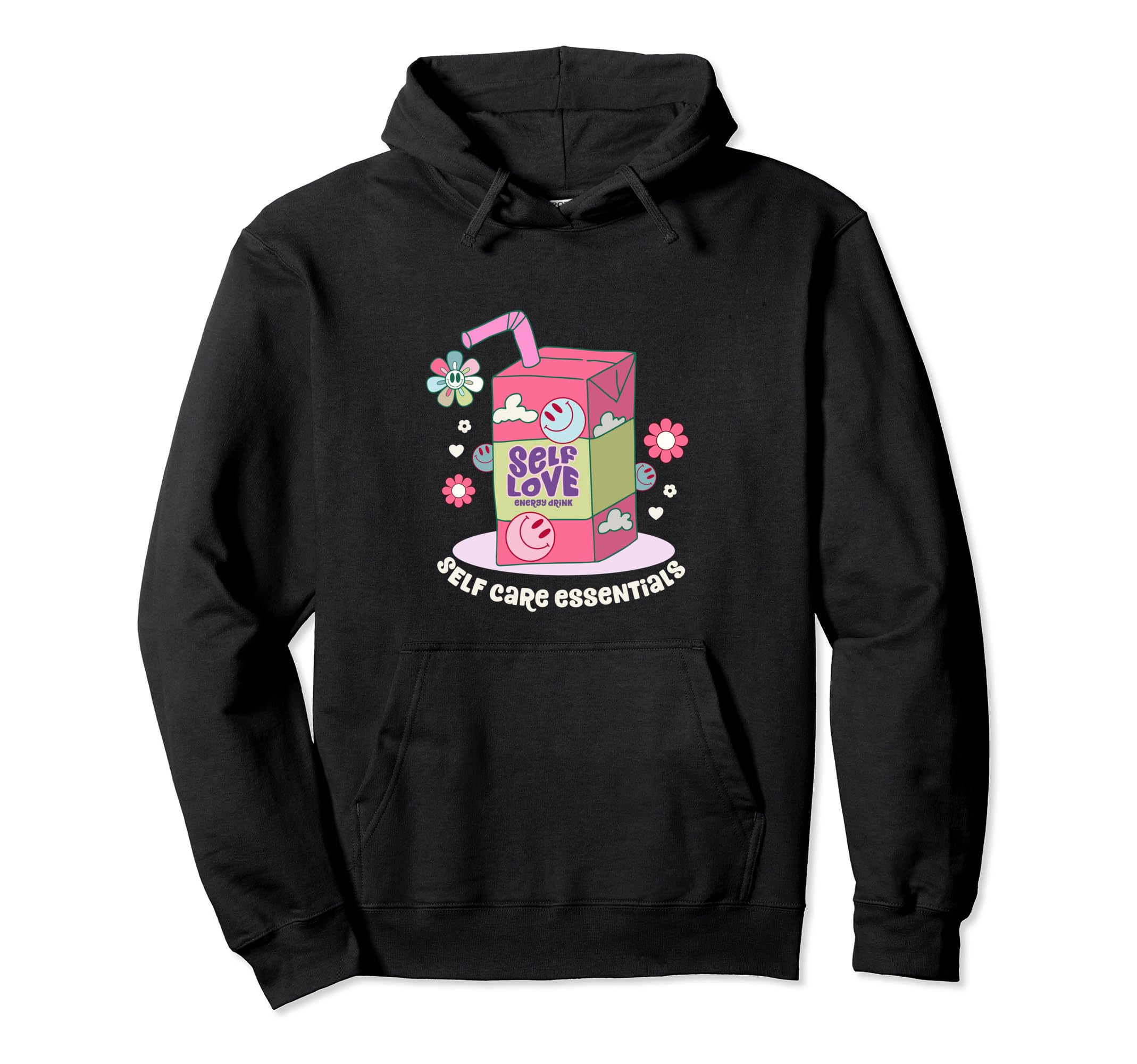 Self Care Essentials Self Love Hoodie - Aesthetic Graphic for Adults - T-Shirt, Sweatshirt, Hoodie