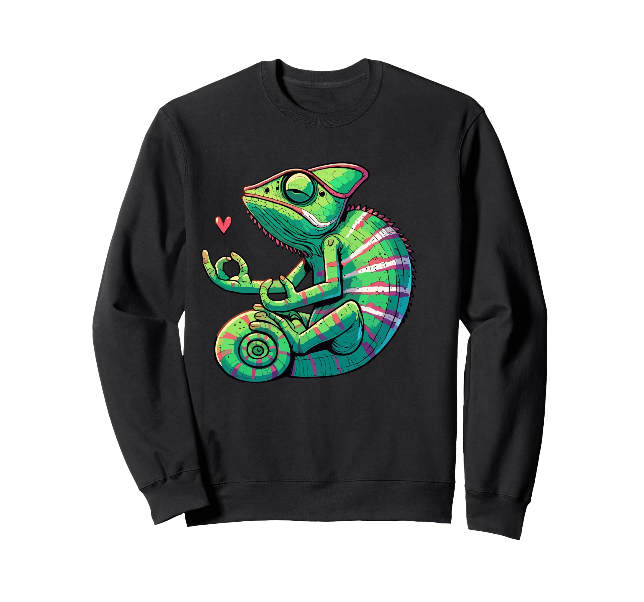 Meditation Chameleon Yoga Pose Sweatshirt - Streetwear Style Unisex - T-Shirt, Sweatshirt, Hoodie