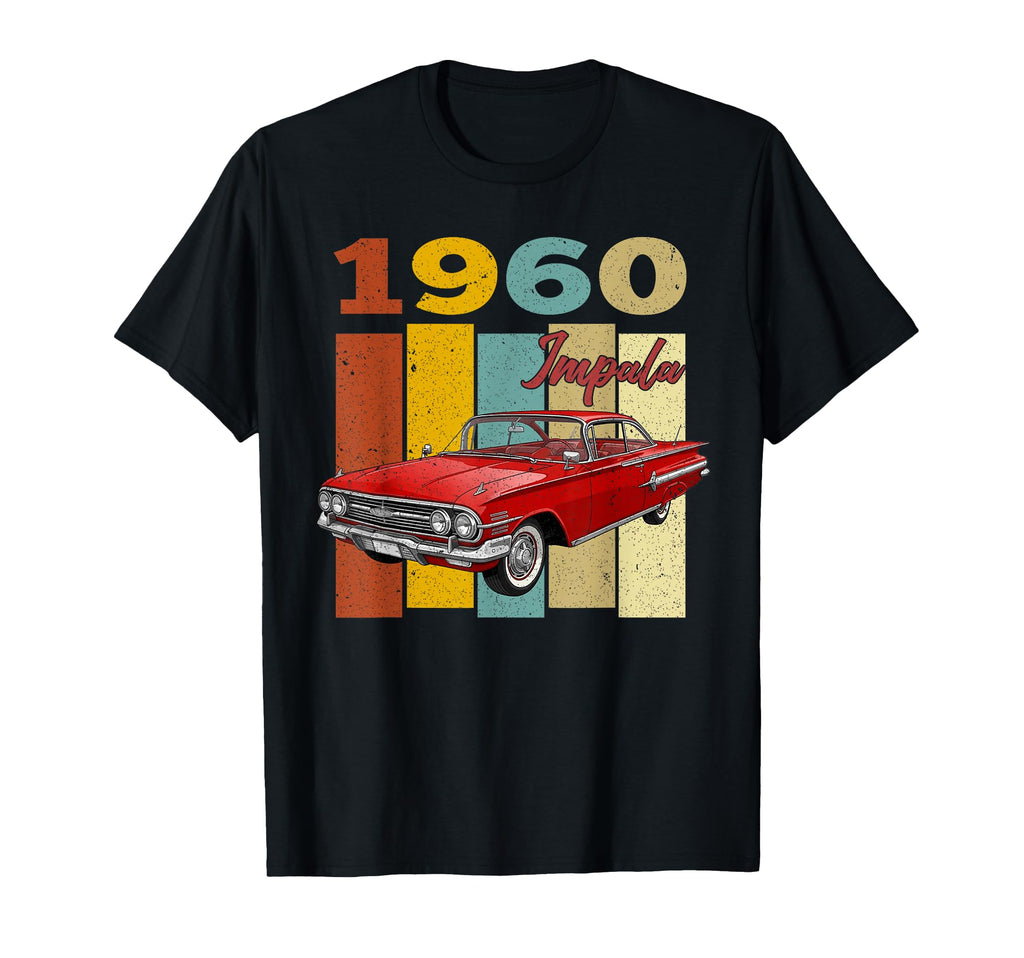 1960 60 Impala Old School Muscle Car Hot T-Shirt - Novelty Apparel Unisex - T-Shirt, Sweatshirt, Hoodie