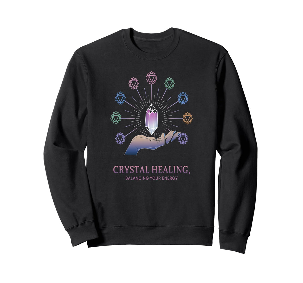 Crystal Healing Balancing Energy Sweatshirt - Custom Art Print for Adults - T-Shirt, Sweatshirt, Hoodie