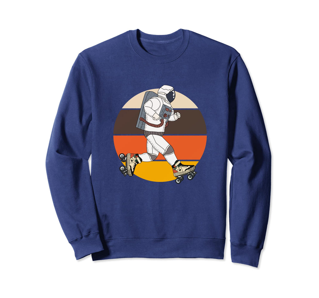 Roller Skating Astronaut Sweatshirt - Casual Everyday Wear Men Women - T-Shirt, Sweatshirt, Hoodie