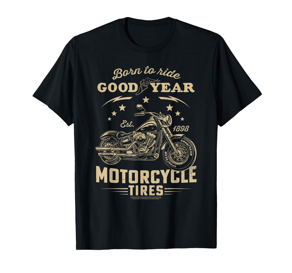Goodyear Born To Ride Motorcycle T-Shirt - Casual Everyday Wear for Adults - T-Shirt, Sweatshirt, Hoodie