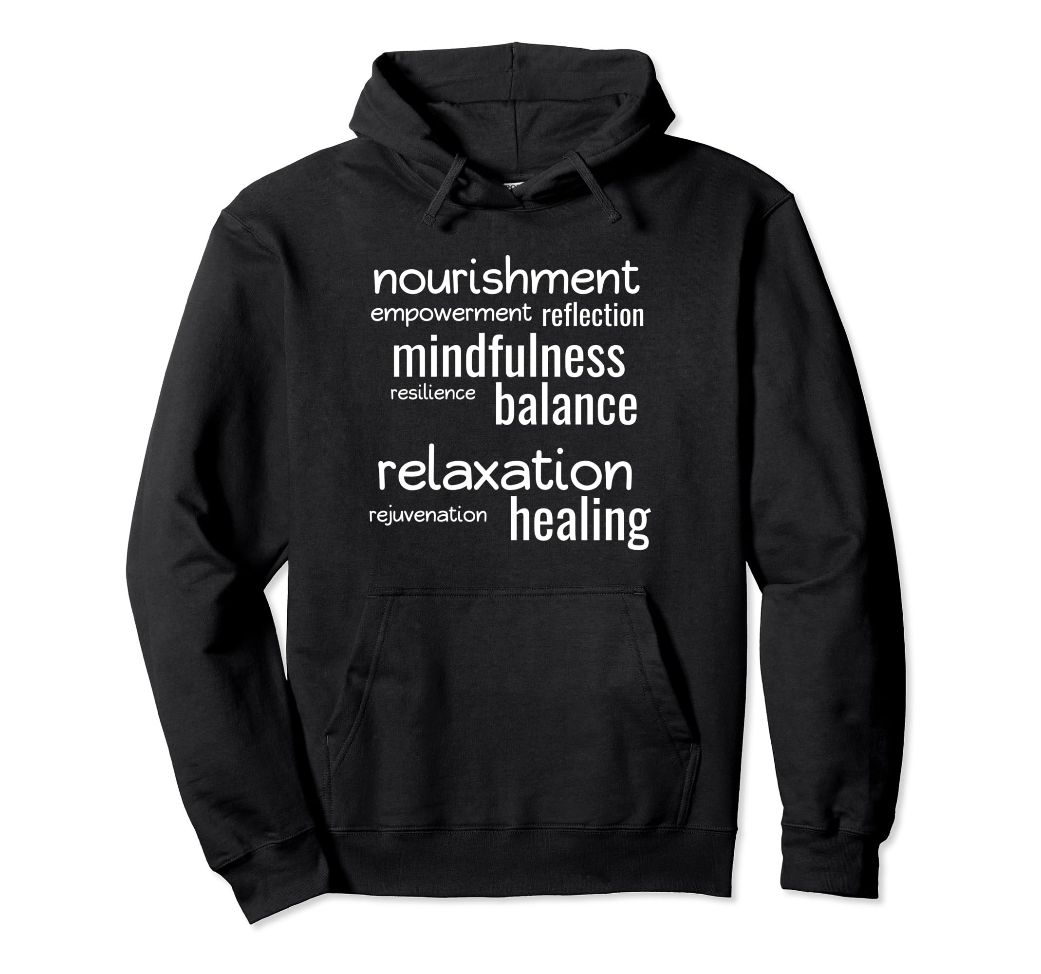Self Care Word Art Inspirational Hoodie - Custom Art Print Unisex - T-Shirt, Sweatshirt, Hoodie