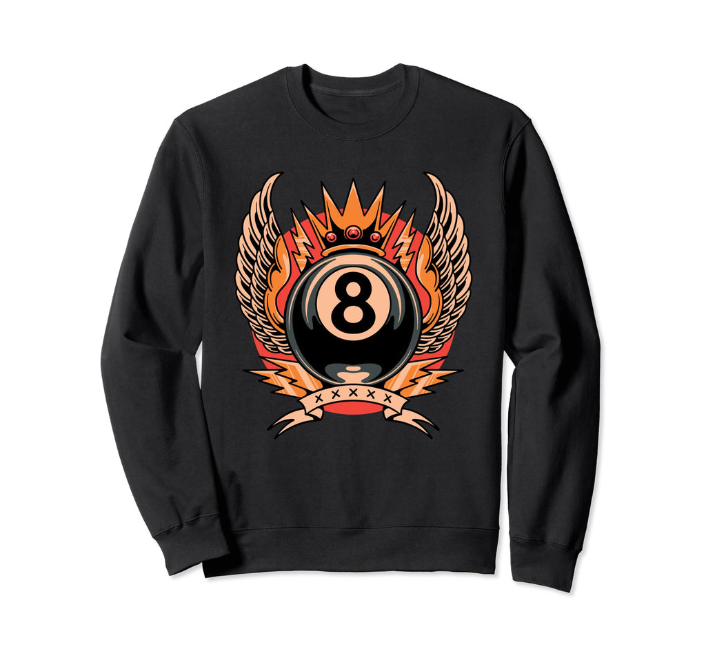Lucky 8 Ball Art Traditional Tattoo Sweatshirt - Minimalist Print Unisex - T-Shirt, Sweatshirt, Hoodie