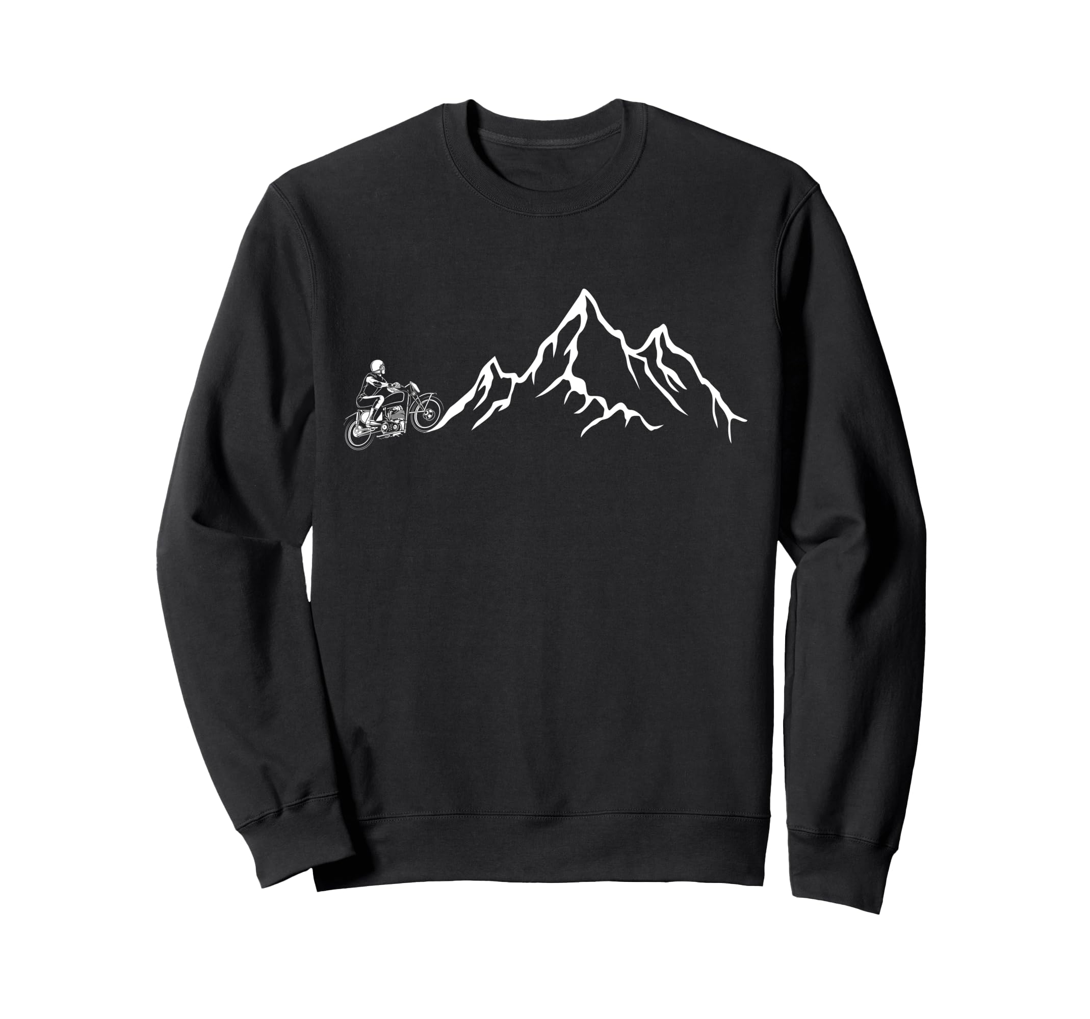 Motorcycle Biker Mountain Sweatshirt - Aesthetic Graphic Men Women - T-Shirt, Sweatshirt, Hoodie