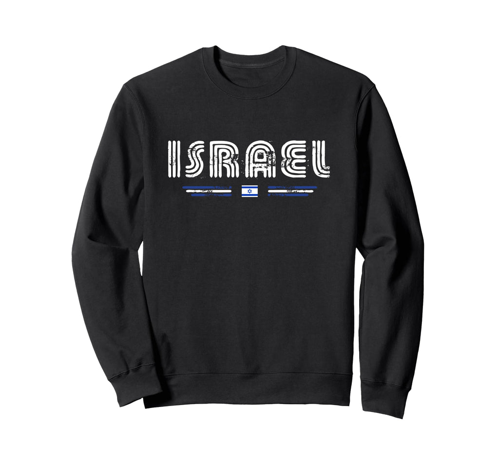 Israel 70S 80S Type Flag Sweatshirt - Novelty Apparel Unisex - T-Shirt, Sweatshirt, Hoodie