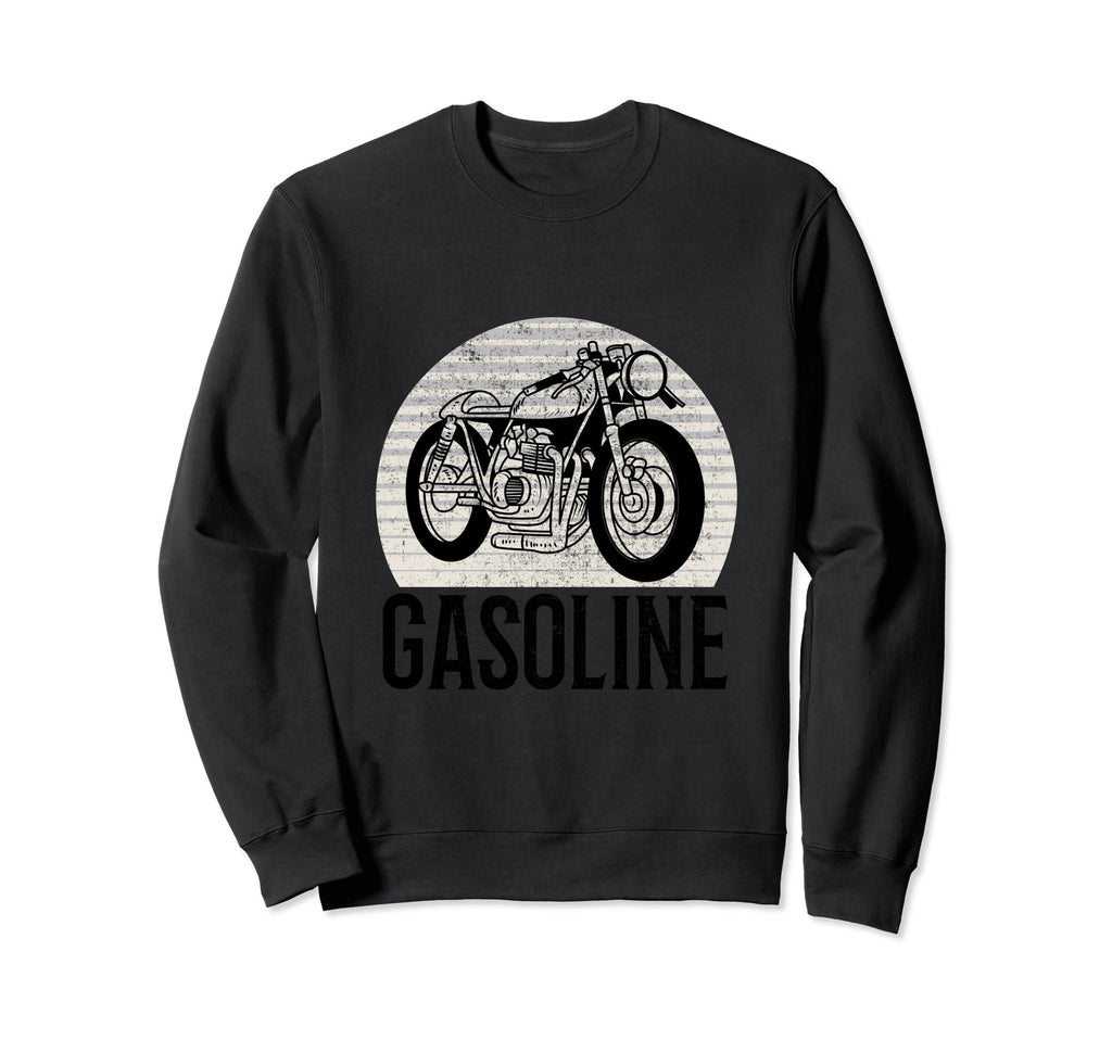 Gasoline Soleil Grey Motorcycle Sweatshirt - Minimalist Print for Adults - T-Shirt, Sweatshirt, Hoodie