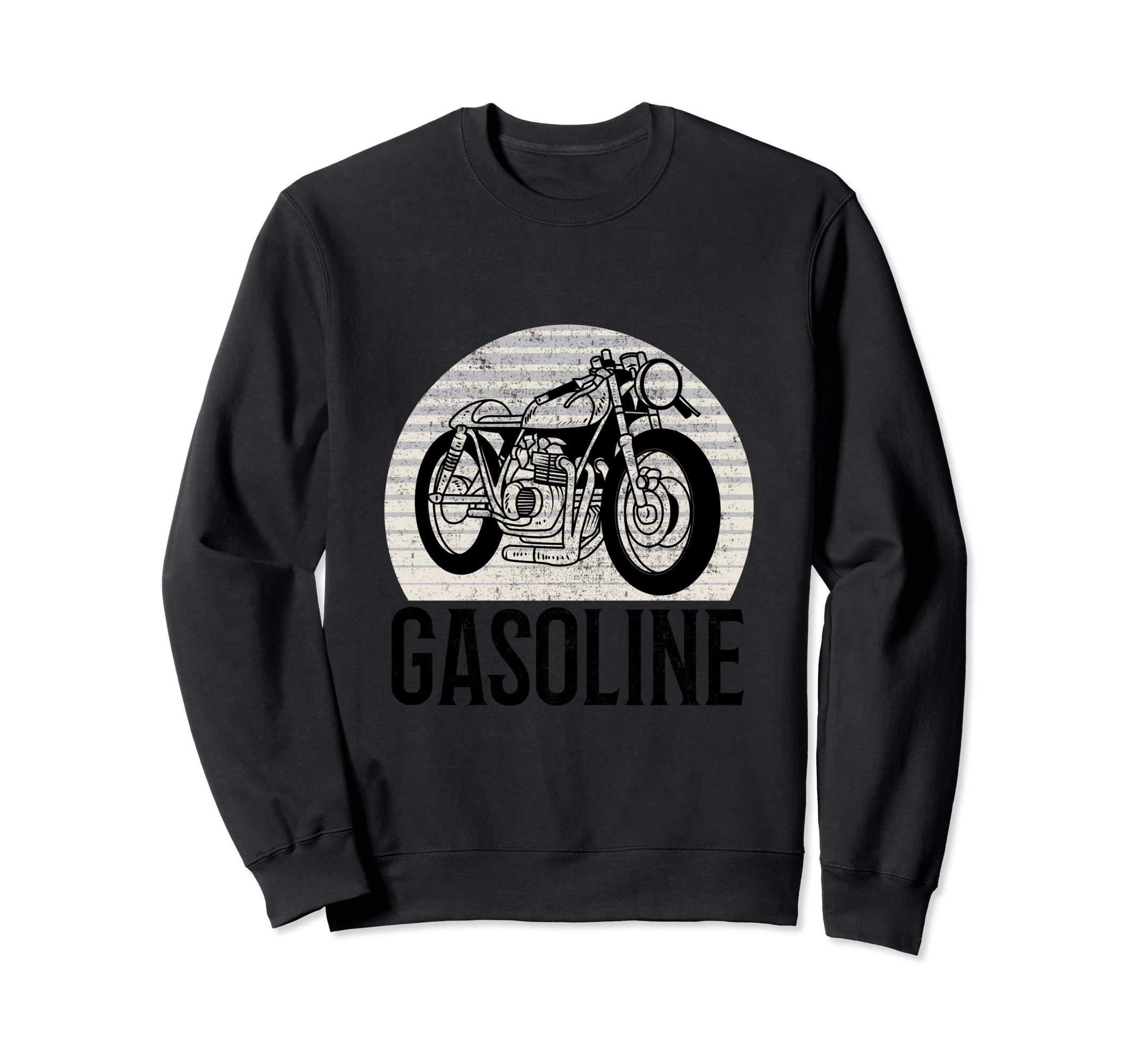 Gasoline Soleil Grey Motorcycle Sweatshirt - Minimalist Print for Adults - T-Shirt, Sweatshirt, Hoodie