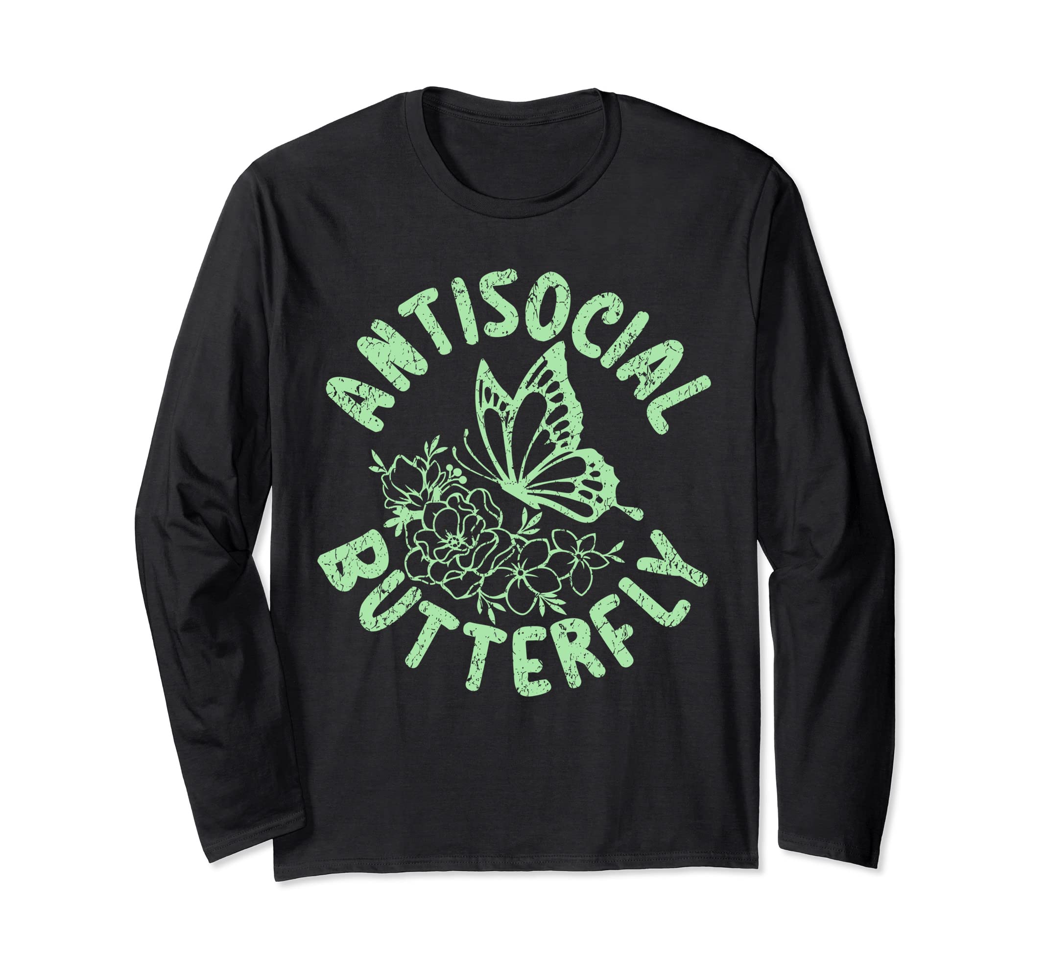 Insect Antisocial Butterfly Entomology T-Shirt - Unique Graphic Men Women - T-Shirt, Sweatshirt, Hoodie