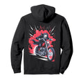 Vampire Biker Riding Motorcycle Outfit Hoodie - Custom Art Print Unisex - T-Shirt, Sweatshirt, Hoodie