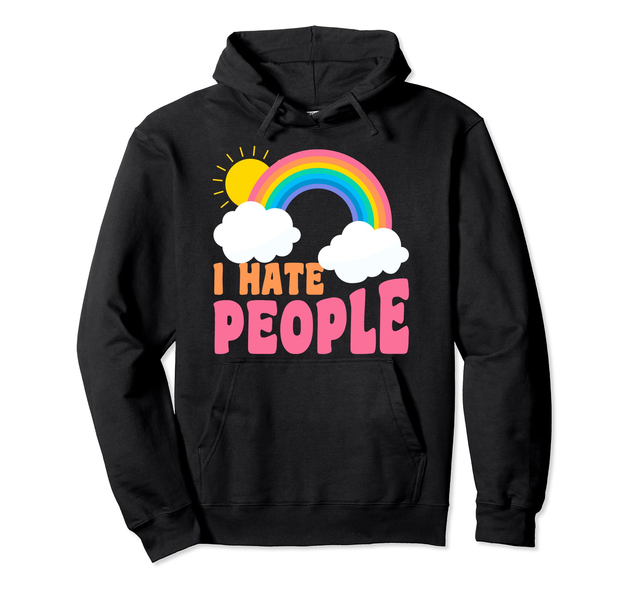 I Hate People Loner Introvert Antisocial Hoodie - Minimalist Print Unisex - T-Shirt, Sweatshirt, Hoodie