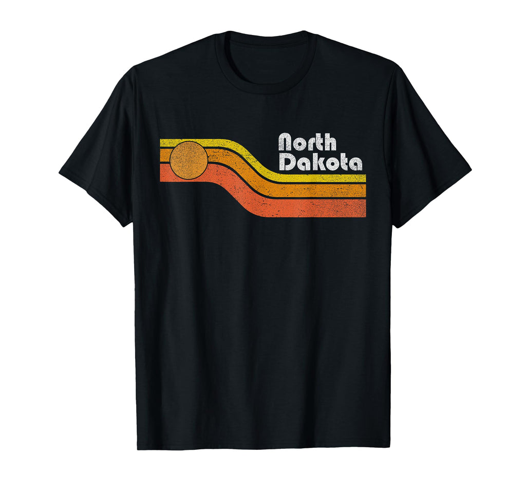 North Dakota 70S 80S T-Shirt - Aesthetic Graphic Unisex - T-Shirt, Sweatshirt, Hoodie