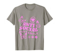 Anti Social Butterfly Heart Freedom T-Shirt - Fun Novelty Design Unisex - T-Shirt, Sweatshirt, Hoodie