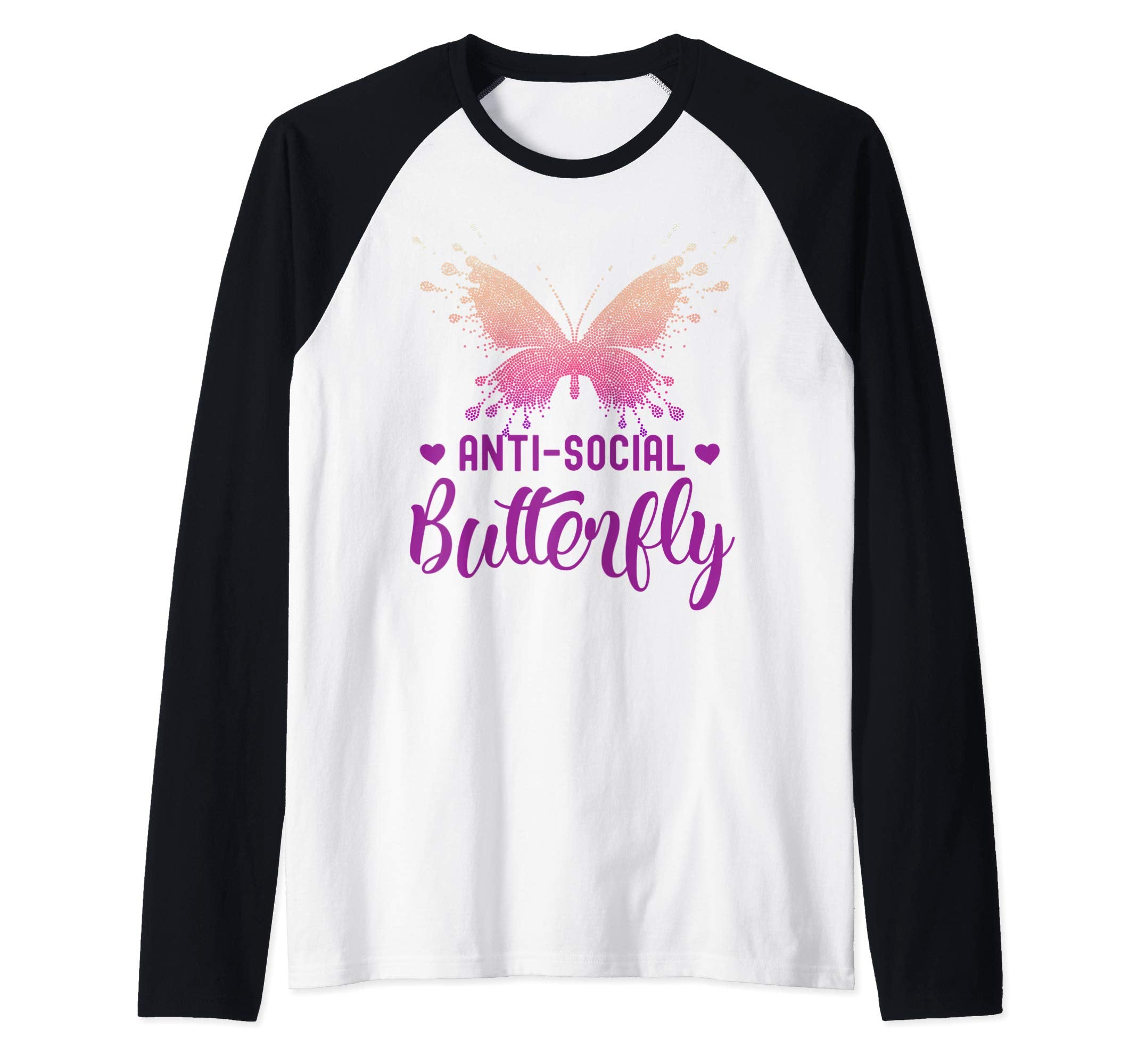 Anti Social Butterfly Unique T-Shirt - Fun Novelty Design for Adults - T-Shirt, Sweatshirt, Hoodie