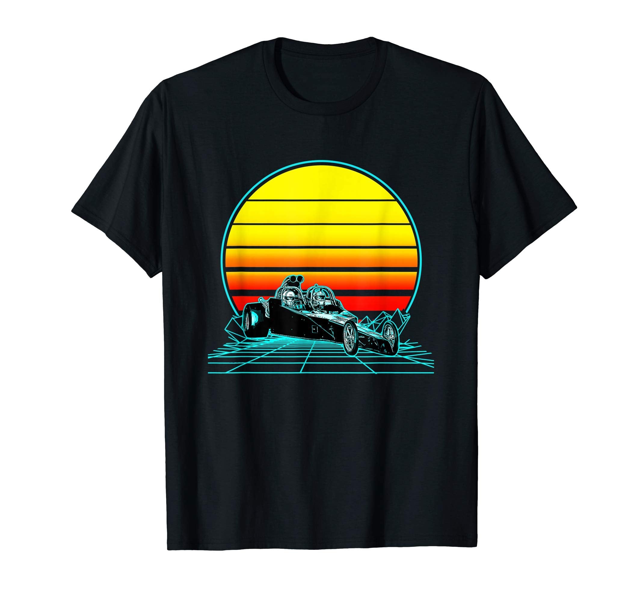 Sunset Drag Racing T-Shirt - Custom Art Print for Adults - T-Shirt, Sweatshirt, Hoodie