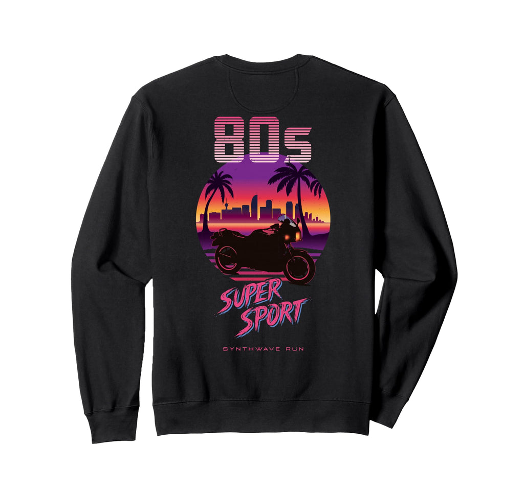 80S Supersport Synthwave Motorcycle Sweatshirt - Trendy Graphic Men Women - T-Shirt, Sweatshirt, Hoodie