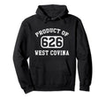 West Covina California Area Code Hoodie - Graphic Print Men Women - T-Shirt, Sweatshirt, Hoodie