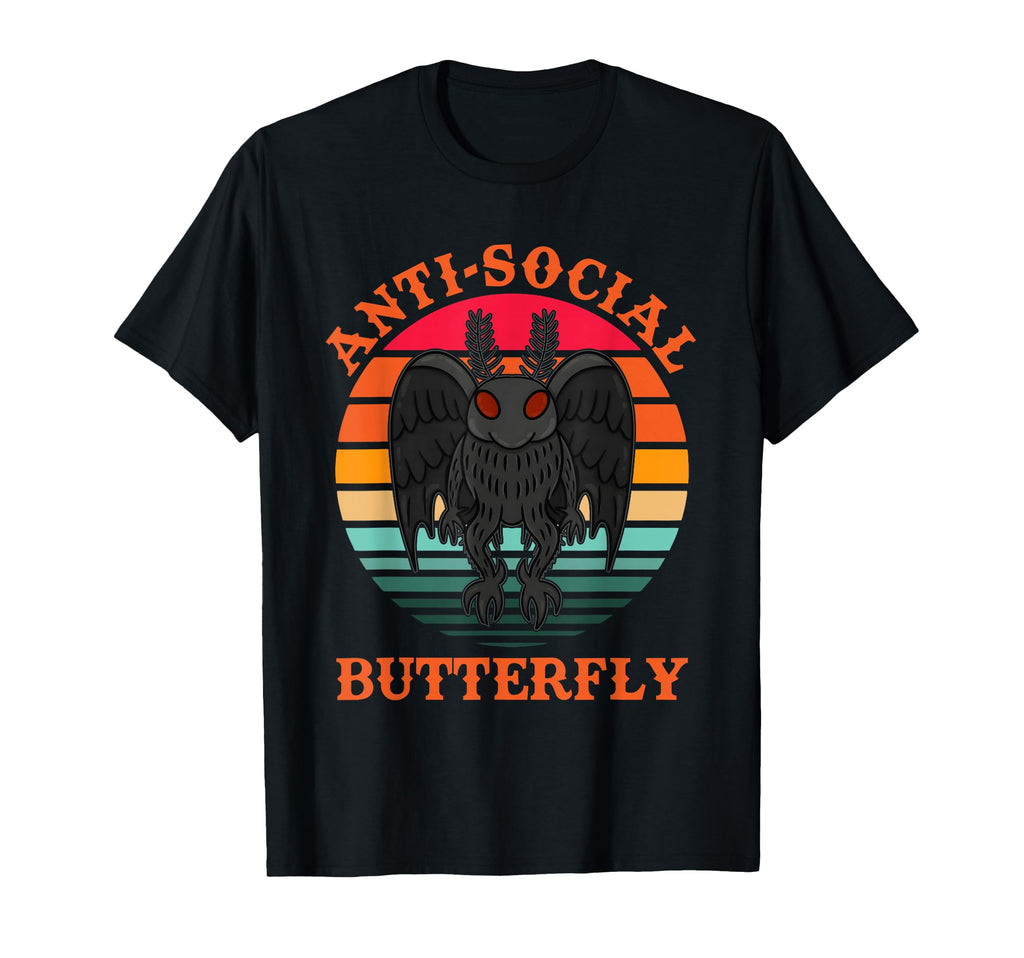 Anti Social Butterfly Introvert T-Shirt - Unique Graphic Men Women - T-Shirt, Sweatshirt, Hoodie