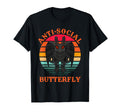 Anti Social Butterfly Introvert T-Shirt - Unique Graphic Men Women - T-Shirt, Sweatshirt, Hoodie