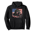 Patriotic American Alligator Riding Hoodie - Graphic Print Unisex - T-Shirt, Sweatshirt, Hoodie