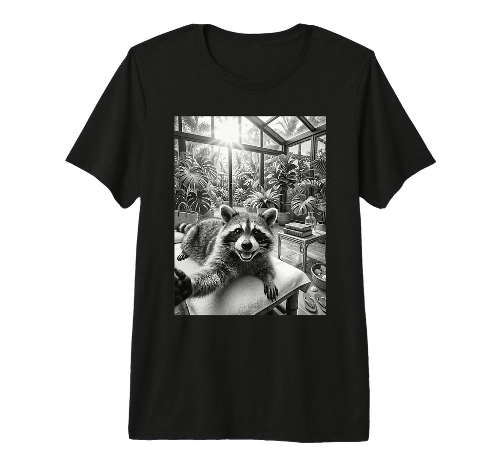 Funny Raccoon Spa Day Meme Self Care T-Shirt - Novelty Apparel Men Women - T-Shirt, Sweatshirt, Hoodie
