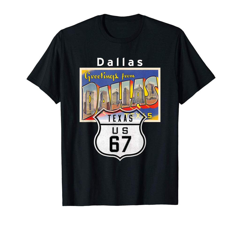 Dallas Texas Tx Highway Us 67 Large T-Shirt - Novelty Apparel Unisex - T-Shirt, Sweatshirt, Hoodie