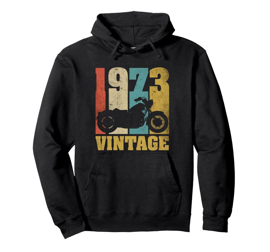 53Rd Birthday Biker Motorcycle 53 Years 1973 Hoodie - Unique Graphic Unisex - T-Shirt, Sweatshirt, Hoodie