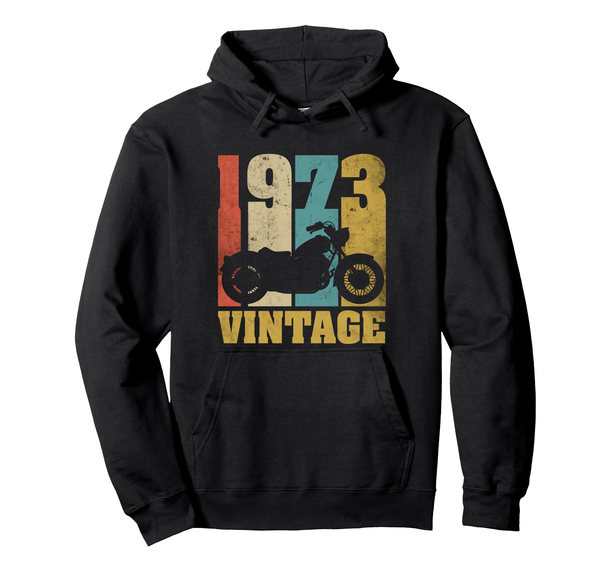 53Rd Birthday Biker Motorcycle 53 Years 1973 Hoodie - Unique Graphic Unisex - T-Shirt, Sweatshirt, Hoodie