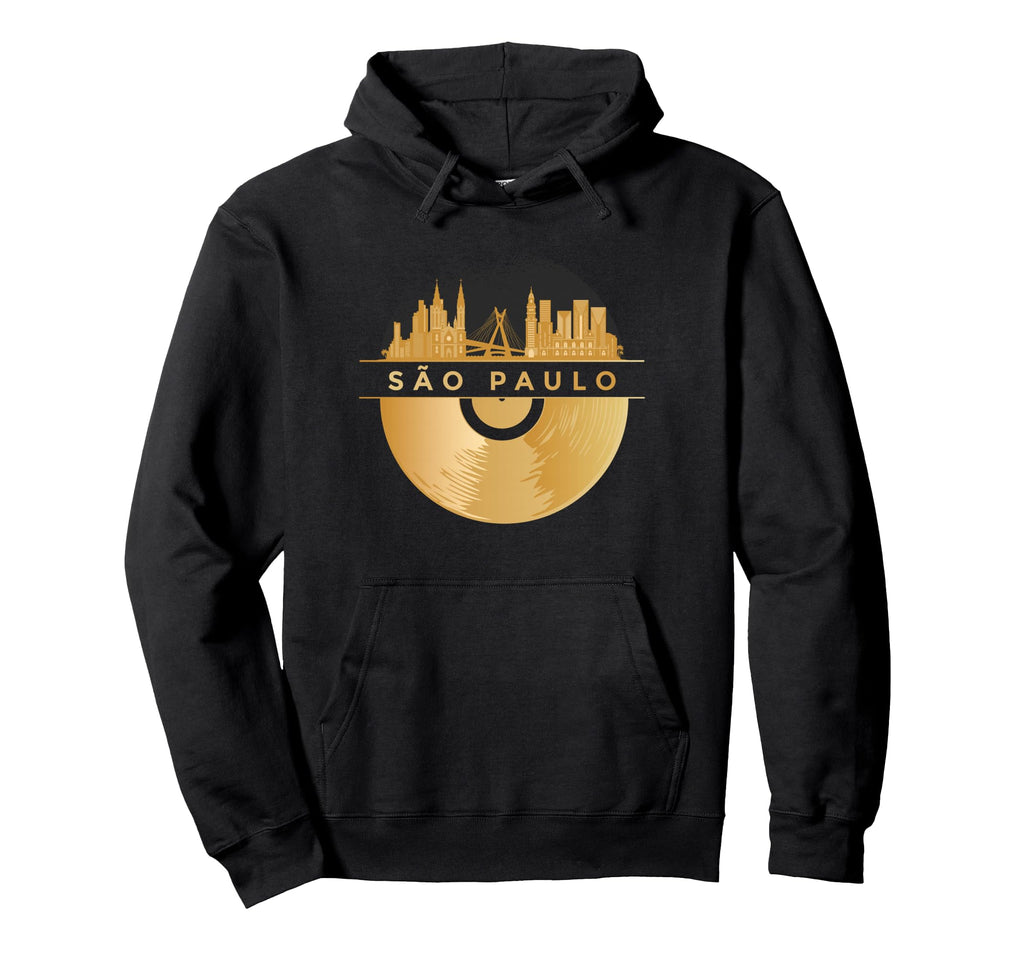 Vinyl Record Player Disco Music Skyline Sao Hoodie - Unique Graphic Unisex - T-Shirt, Sweatshirt, Hoodie