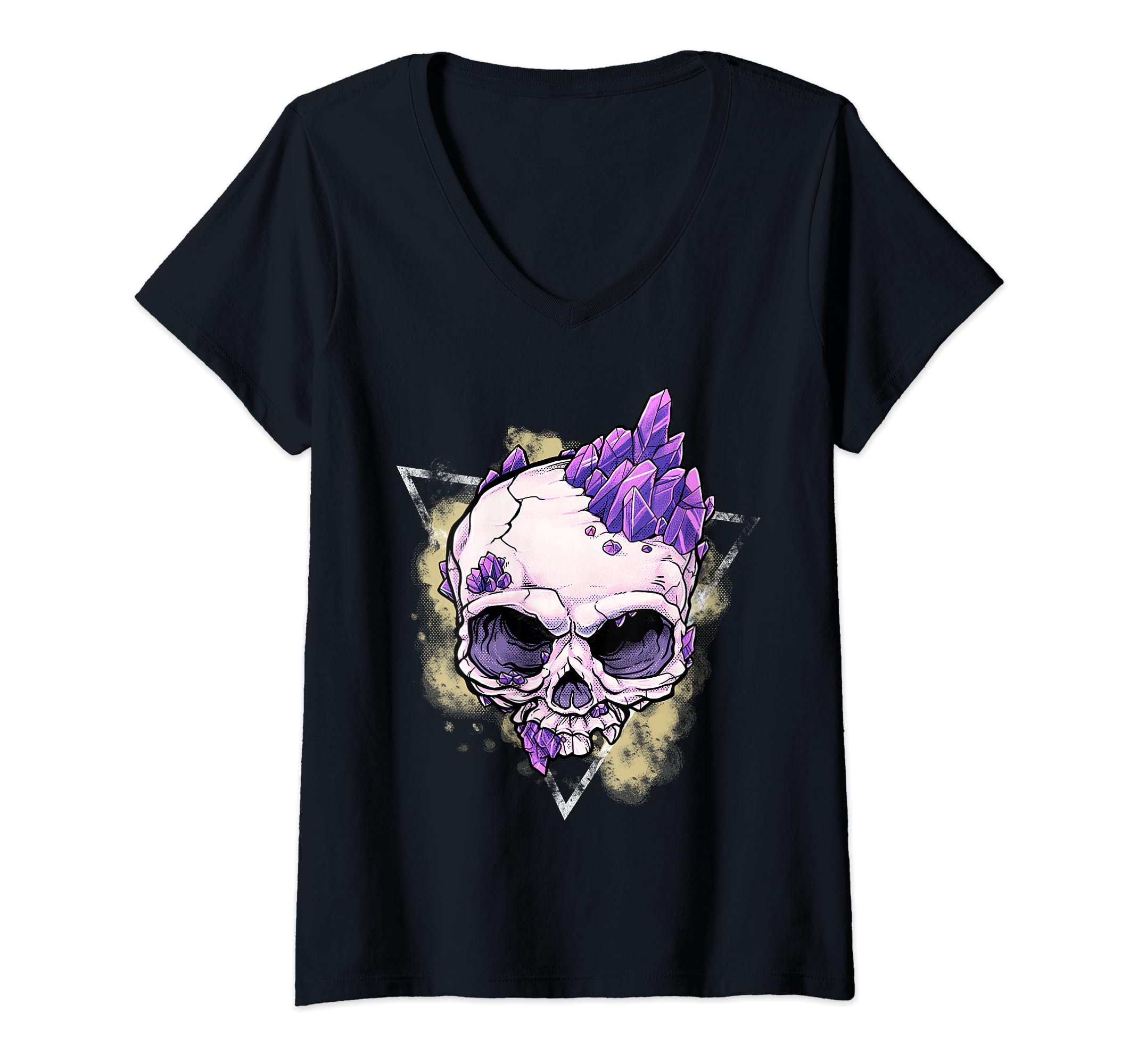 Womens Goth Creepy Skull Crystals T-Shirt - Novelty Apparel Unisex - T-Shirt, Sweatshirt, Hoodie