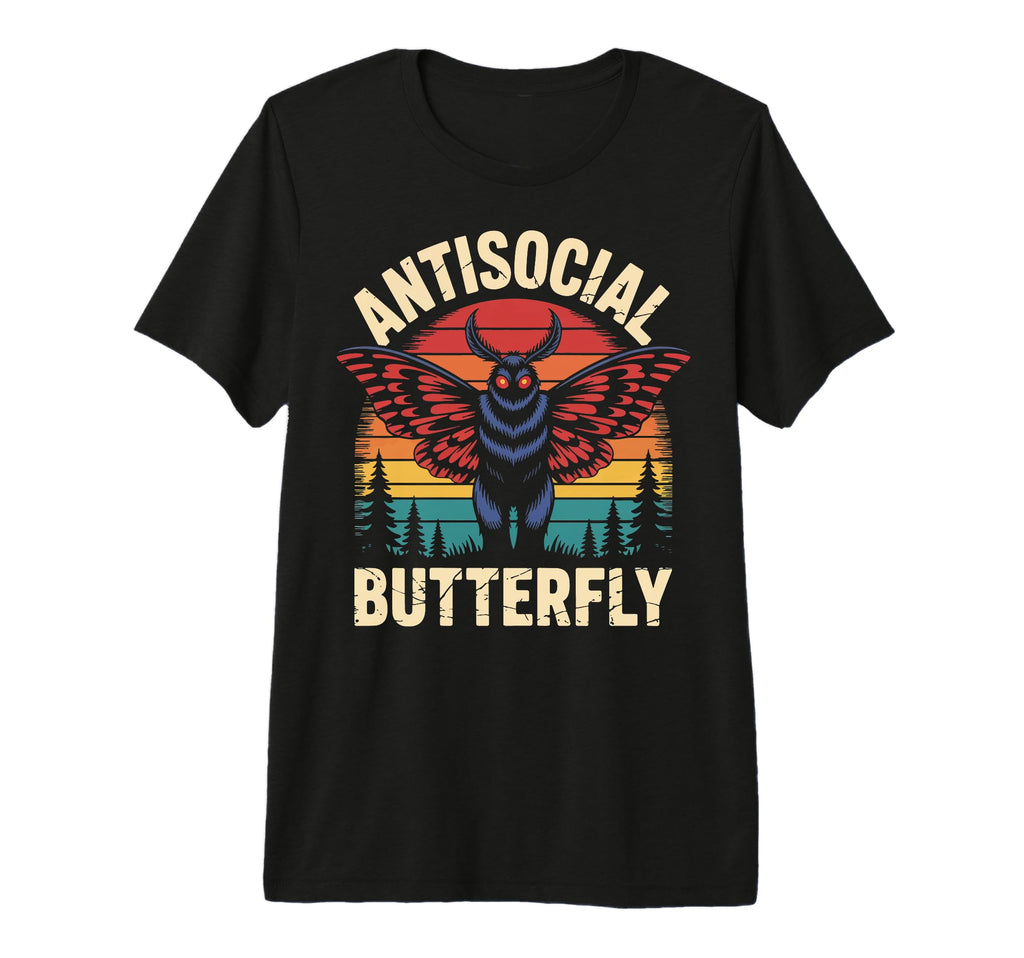 Antisocial Butterfly Tri Blend T-Shirt - Aesthetic Graphic Unisex - T-Shirt, Sweatshirt, Hoodie