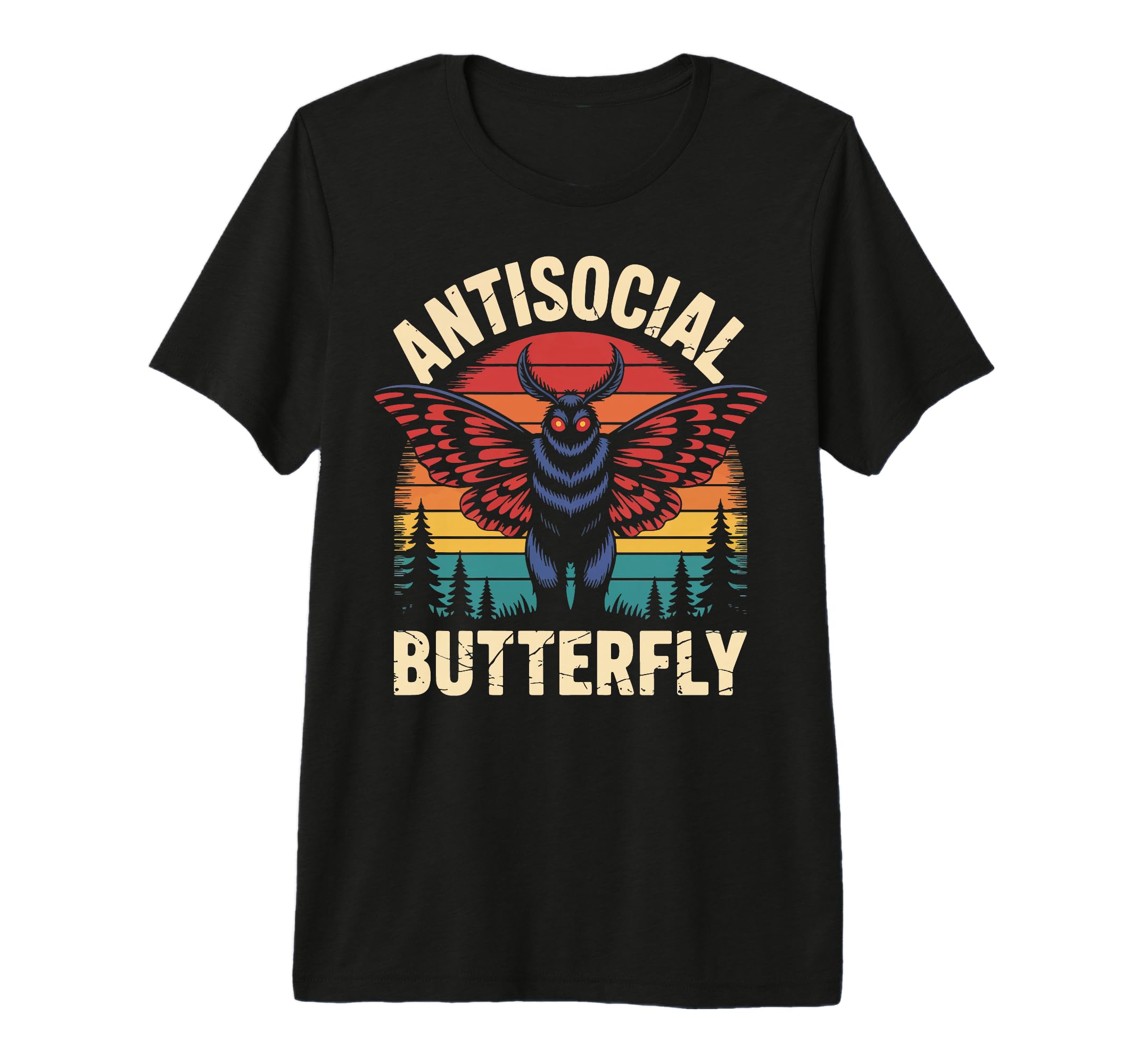 Antisocial Butterfly Tri Blend T-Shirt - Aesthetic Graphic Unisex - T-Shirt, Sweatshirt, Hoodie