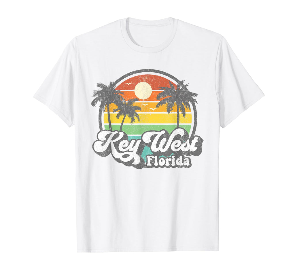 Key West Florida Keys 70S Beach T-Shirt - Trendy Graphic for Adults - T-Shirt, Sweatshirt, Hoodie