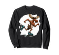 Funny Moose Roller Skates Sweatshirt - Casual Everyday Wear Men Women - T-Shirt, Sweatshirt, Hoodie