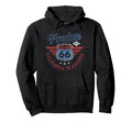 Trendy Route 66 American Logo Hoodie - Minimalist Print Unisex - T-Shirt, Sweatshirt, Hoodie