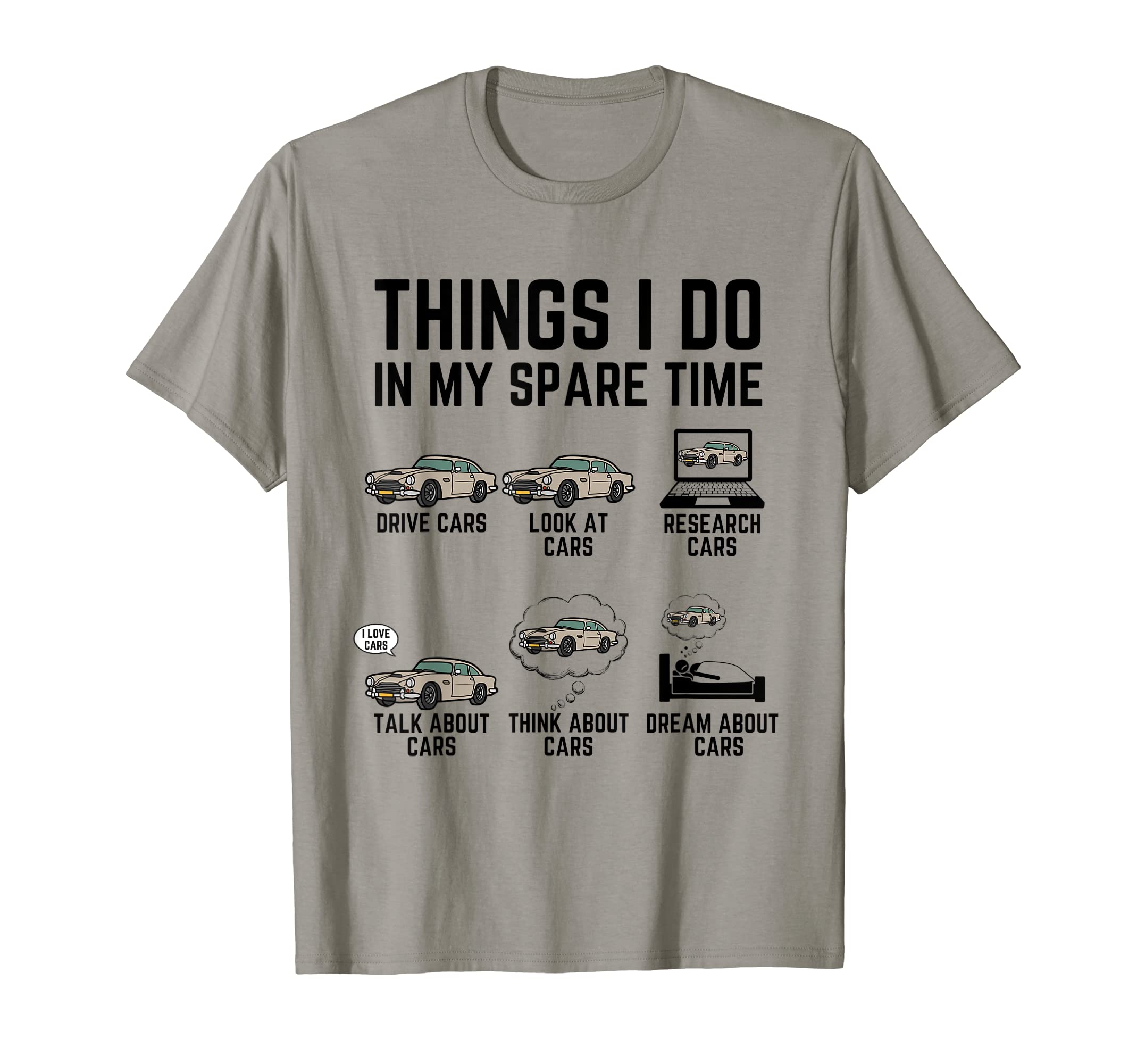 Things I Do My Spare Time Funny Car T-Shirt - Aesthetic Graphic for Adults - T-Shirt, Sweatshirt, Hoodie