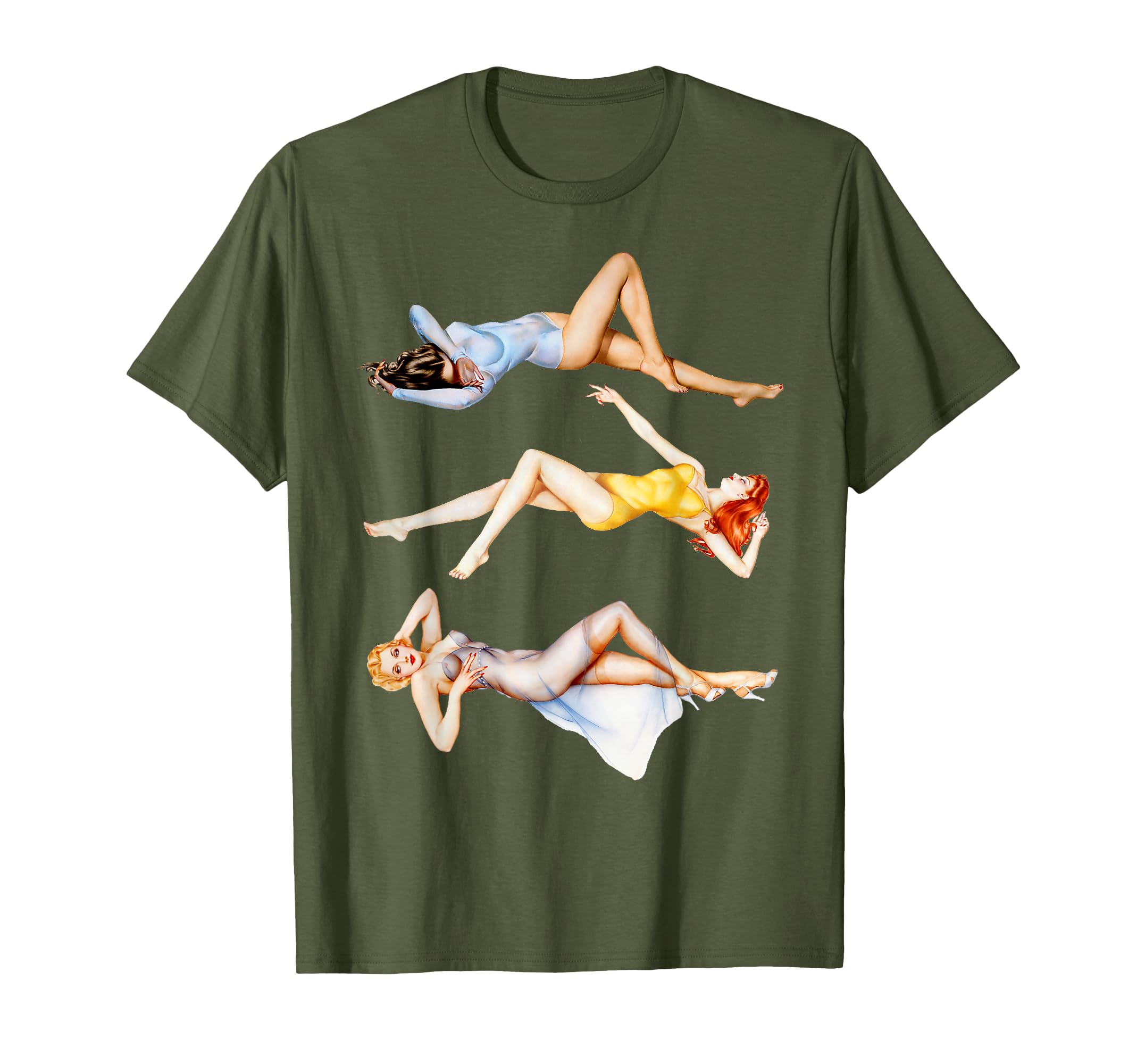 America Hot Pin Up Medley Sexy T-Shirt - Fun Novelty Design Men Women - T-Shirt, Sweatshirt, Hoodie