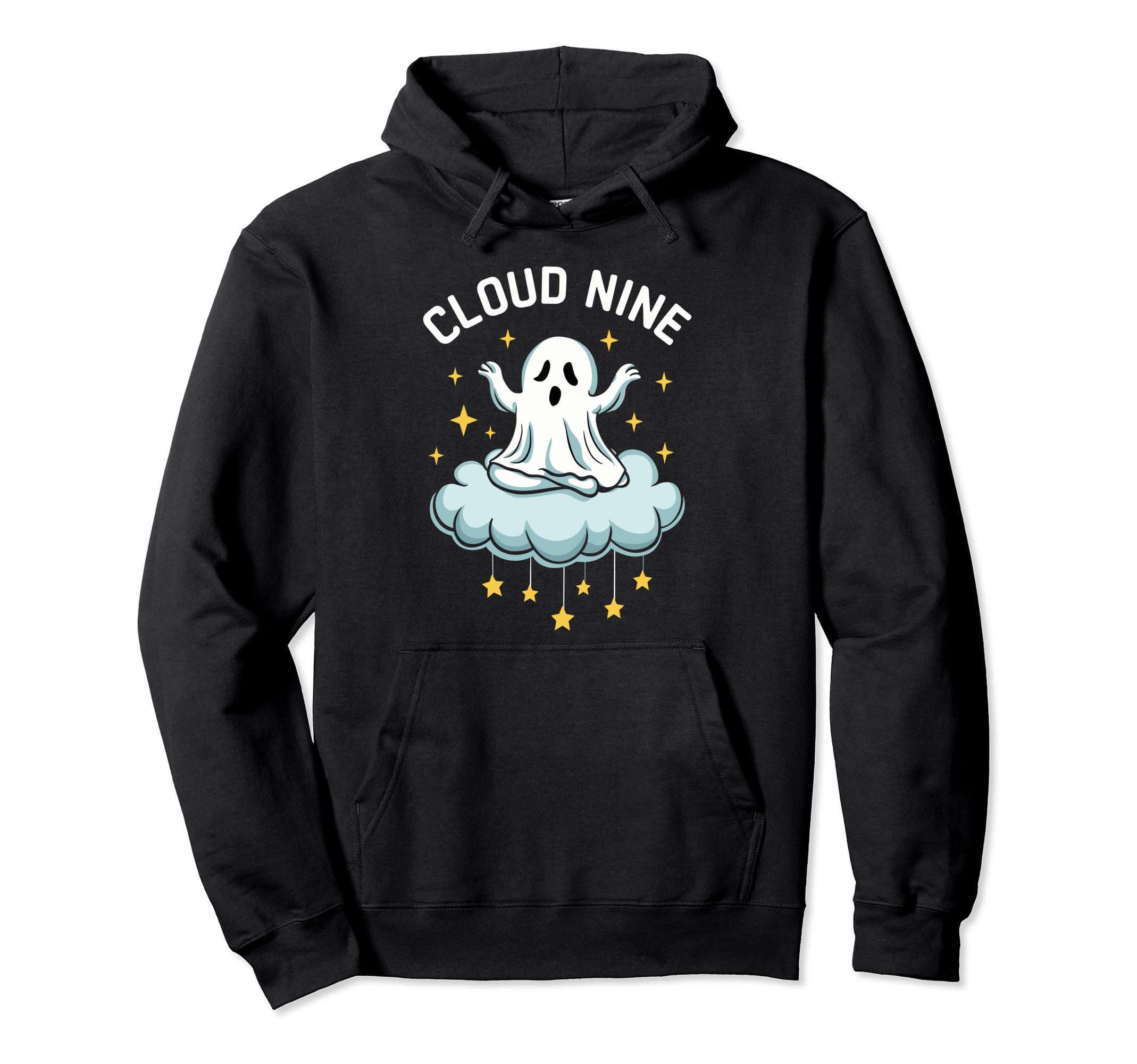 Ghost Monster Meditation Mindfulness Hoodie - Trendy Graphic for Adults - T-Shirt, Sweatshirt, Hoodie